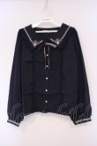 画像1: axes femme POETIQUE / 刺繍入りセーラーブラウス M ネイビー O-26-02-03-029-AX-BL-OW-OS (1)
