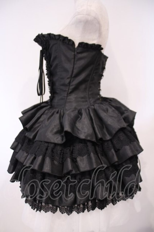 画像4: ATELIER PIERROT / ミニコルセットワンピース  ブラック O-26-02-03-003-EL-OP-OW-OS (4)