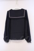 画像3: axes femme POETIQUE / 刺繍入りセーラーブラウス M ネイビー O-26-02-03-029-AX-BL-OW-OS (3)