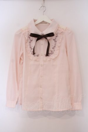 画像: axes femme POETIQUE / 薔薇刺繍ブラウス M ピンク O-26-02-03-030-AX-BL-OW-OS