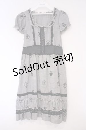 画像: axes femme / フロッキーグレンチェックワンピース M クロ O-26-02-03-031-AX-OP-OW-OS