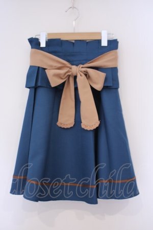 画像: axes femme POETIQUE / コルセット付きミドルスカート M グリーン O-26-02-03-033-AX-SK-OW-OS