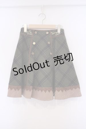 画像: axes femme POETIQUE / ナナメチェックスカート M グリーン O-26-02-03-035-AX-SK-OW-OS