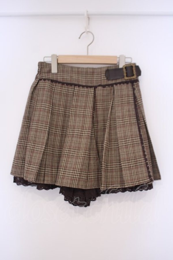 画像1: axes femme POETIQUE / ベルトデザインキュロット M ブラウン O-26-02-03-036-AX-SK-OW-OS (1)