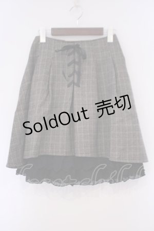 画像: axes femme POETIQUE / フロントレースアップフレアスカート M クロ系 O-26-02-03-037-AX-SK-OW-ZT607