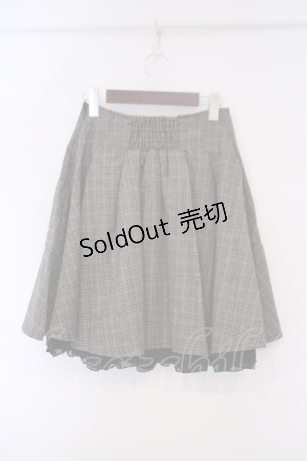 画像2: axes femme POETIQUE / フロントレースアップフレアスカート M クロ系 O-26-02-03-037-AX-SK-OW-ZT607 (2)