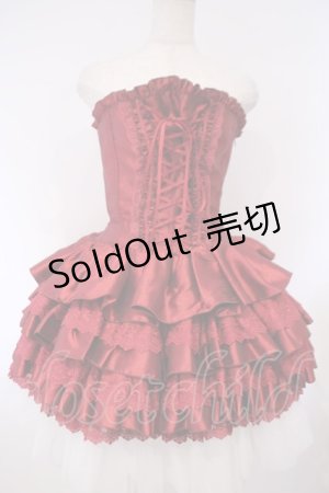 画像: ATELIER PIERROT / ミニコルセットワンピース  ワイン O-26-02-03-004-EL-OP-OW-OS