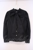 画像1: Jane Marple / ピンタックボウタイブラウス M クロ O-26-02-03-048-JM-BL-OW-OS (1)