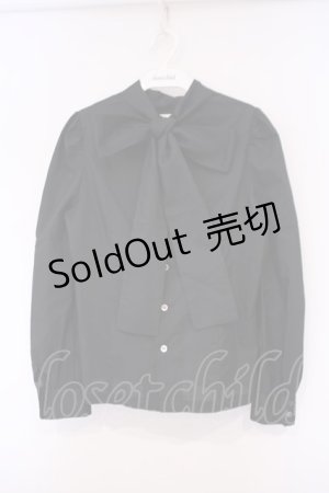 画像: Jane Marple / ピンタックボウタイブラウス M クロ O-26-02-03-048-JM-BL-OW-OS