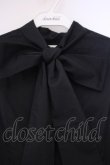 画像2: Jane Marple / ピンタックボウタイブラウス M クロ O-26-02-03-048-JM-BL-OW-OS (2)