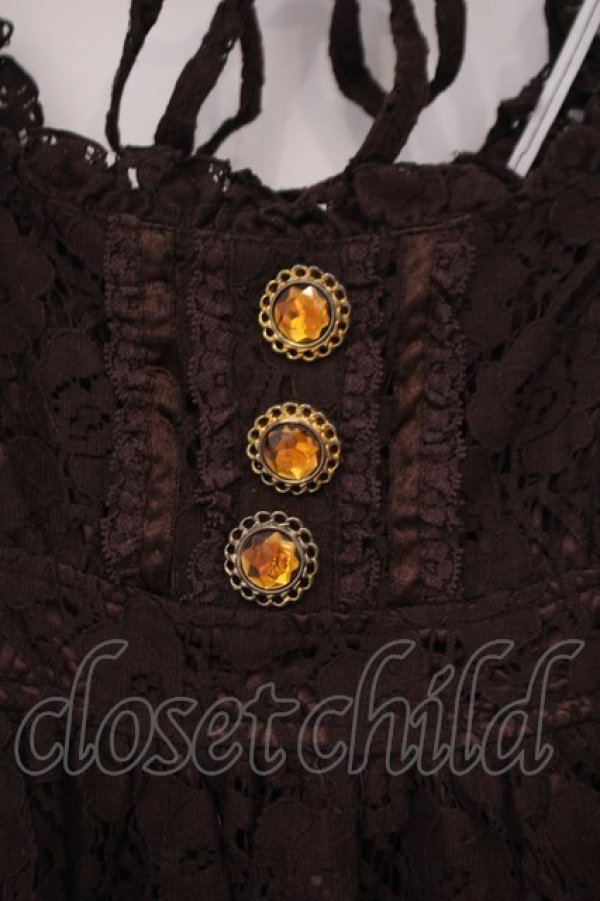 画像2: LIZ LISA / 総レースワンピース M ブラウン O-26-02-03-050-LO-OP-YM-OS (2)