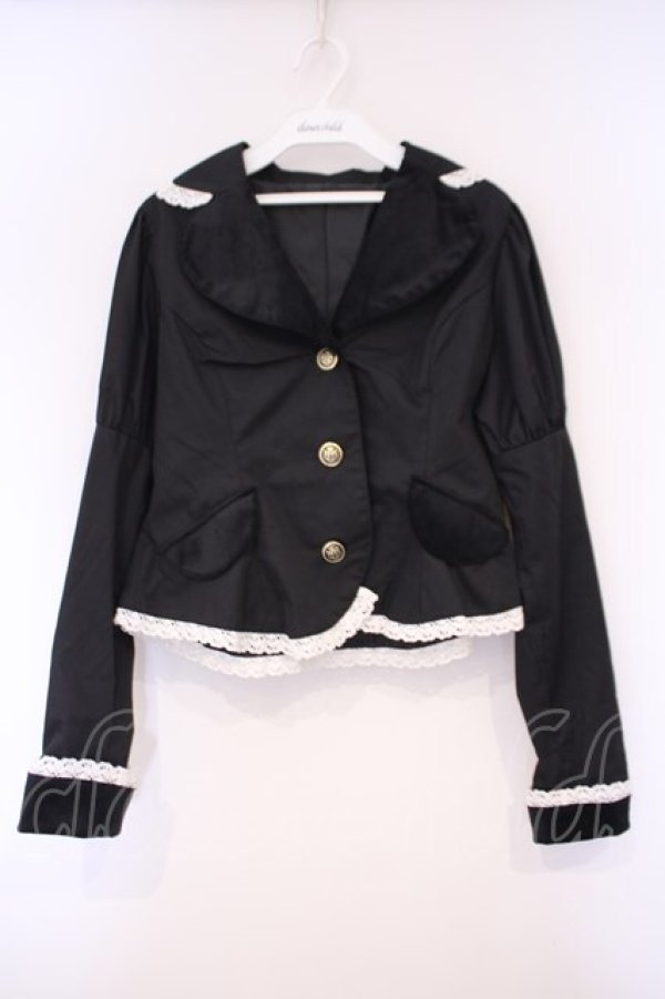 画像1: Eri Aino's collaboration / TT*AINツイルベロアジャケット M クロ O-26-02-03-051-LO-JA-IG-OS (1)