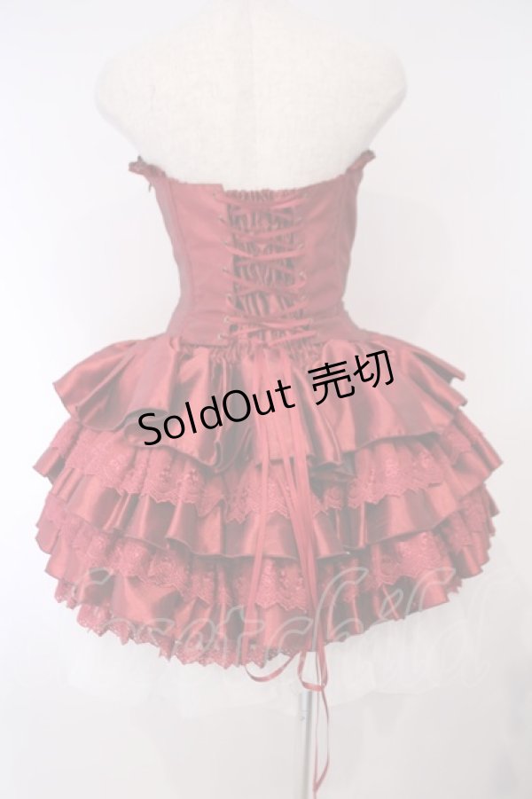 画像5: ATELIER PIERROT / ミニコルセットワンピース  ワイン O-26-02-03-004-EL-OP-OW-OS (5)