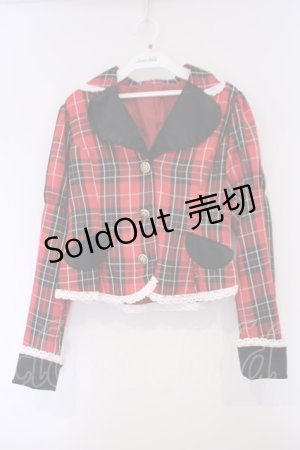 画像: Eri Aino's collaboration / TT*AINCHKベロアジャケット　シャーロットの水曜日 ジャケット M アカチェック O-26-02-03-052-LO-JA-IG-OS