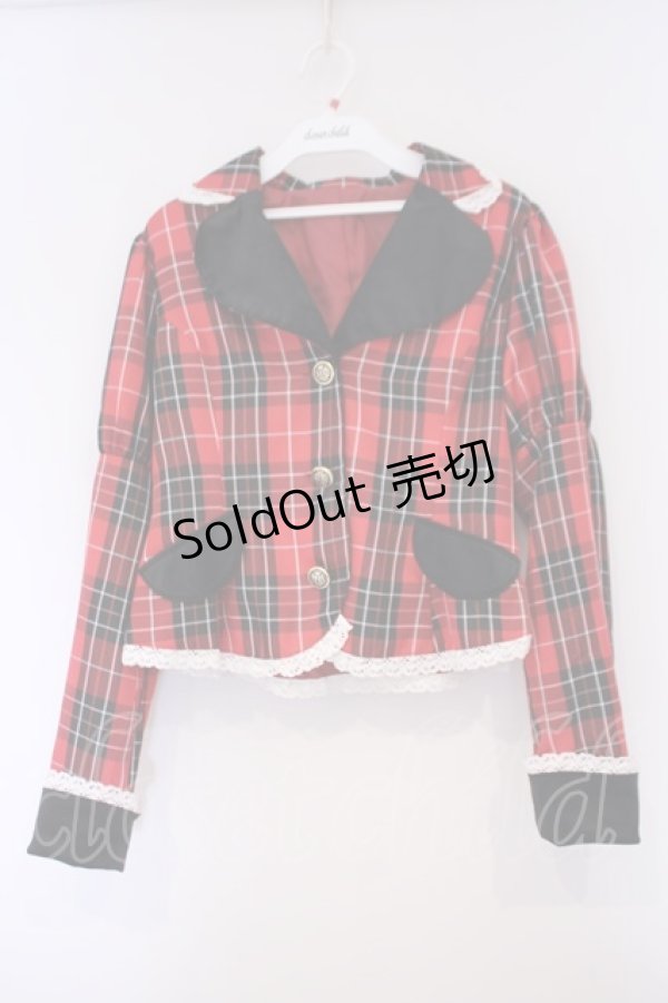 画像1: Eri Aino's collaboration / TT*AINCHKベロアジャケット　シャーロットの水曜日 ジャケット M アカチェック O-26-02-03-052-LO-JA-IG-OS (1)