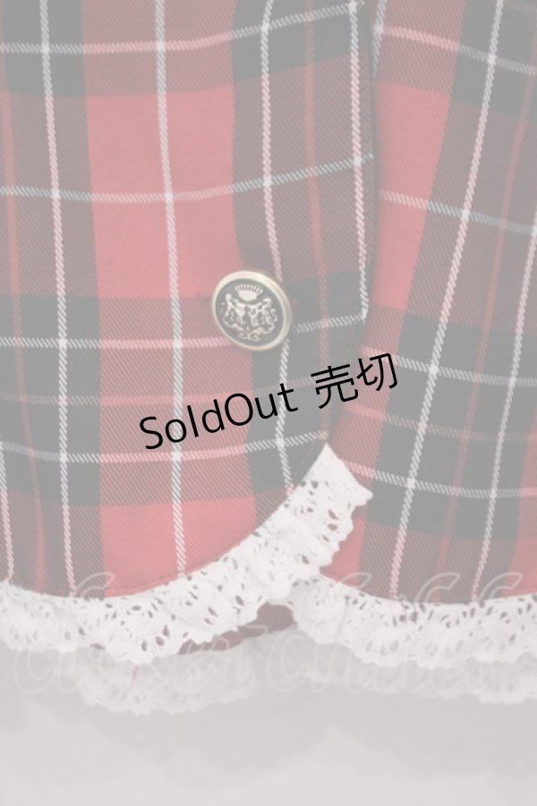 画像2: Eri Aino's collaboration / TT*AINCHKベロアジャケット　シャーロットの水曜日 ジャケット M アカチェック O-26-02-03-052-LO-JA-IG-OS (2)