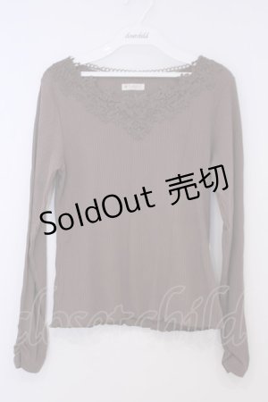 画像: axes femme / お花モチーフレースインナー M ブラウン O-26-02-03-1001-AX-TO-IG-ZT562