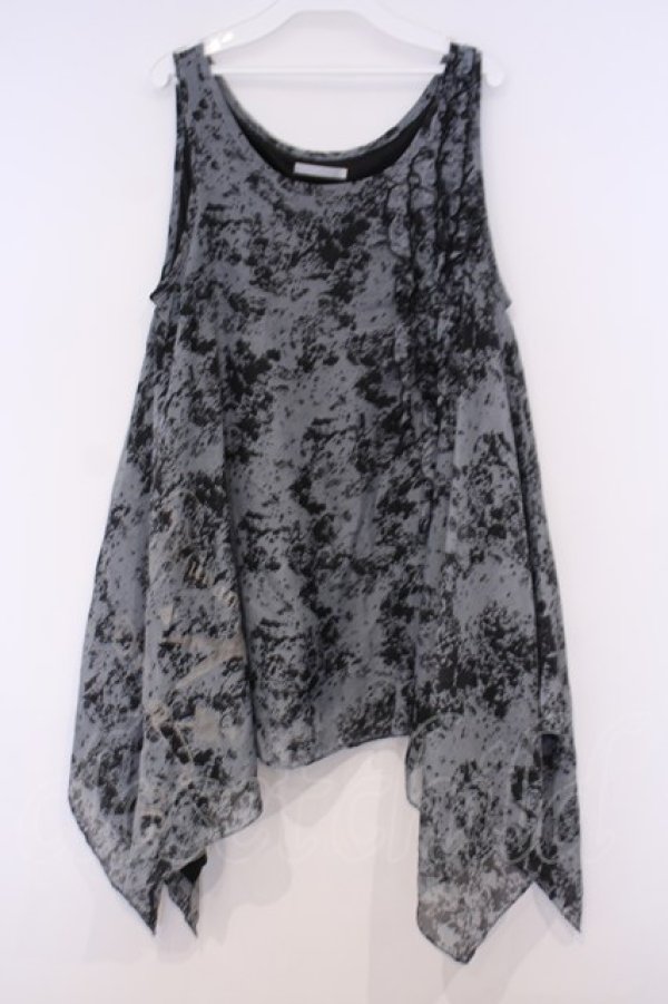 画像1: PUTUMAYO / シザーシフォンアシメプルオーバー  グレー O-26-02-03-1034-PT-TO-OW-OS (1)