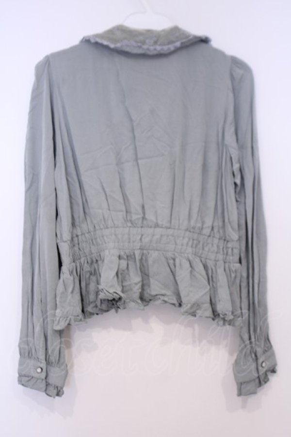 画像3: axes femme POETIQUE / セーラー襟ペプラムプラウス M グリーン O-26-02-03-1038-AX-TO-OW-OS (3)