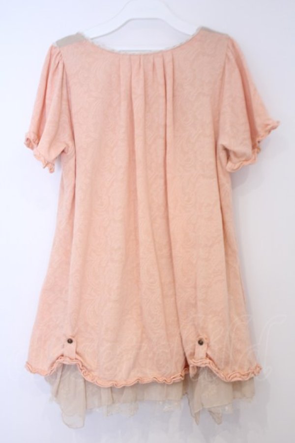 画像3: axes femme / ペイズリージャガードカットチュニック M オレンジ系 O-26-02-03-1004-AX-TO-IG-OS (3)