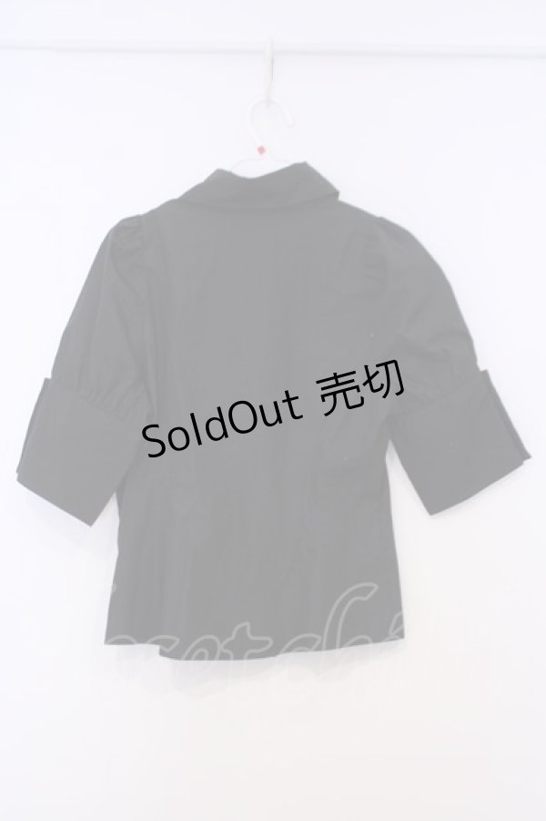 画像3: MIHO MATSUDA / 5部袖ブラウス  ブラック O-26-02-03-1041-GO-BL-OW-OS (3)