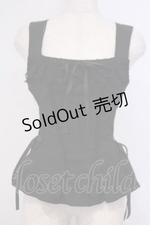 画像: MIHO MATSUDA / サイドレースアップビスチェ  ブラック O-26-02-03-1042-GO-TO-OW-OS