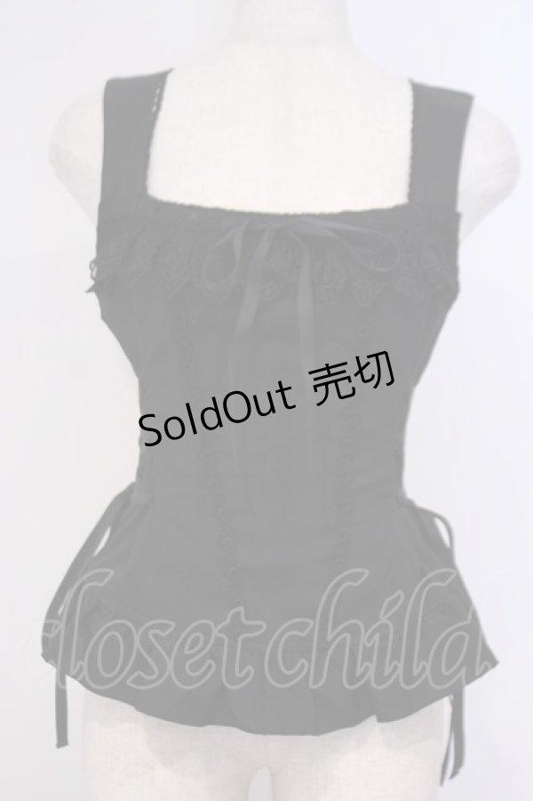 画像1: MIHO MATSUDA / サイドレースアップビスチェ  ブラック O-26-02-03-1042-GO-TO-OW-OS (1)