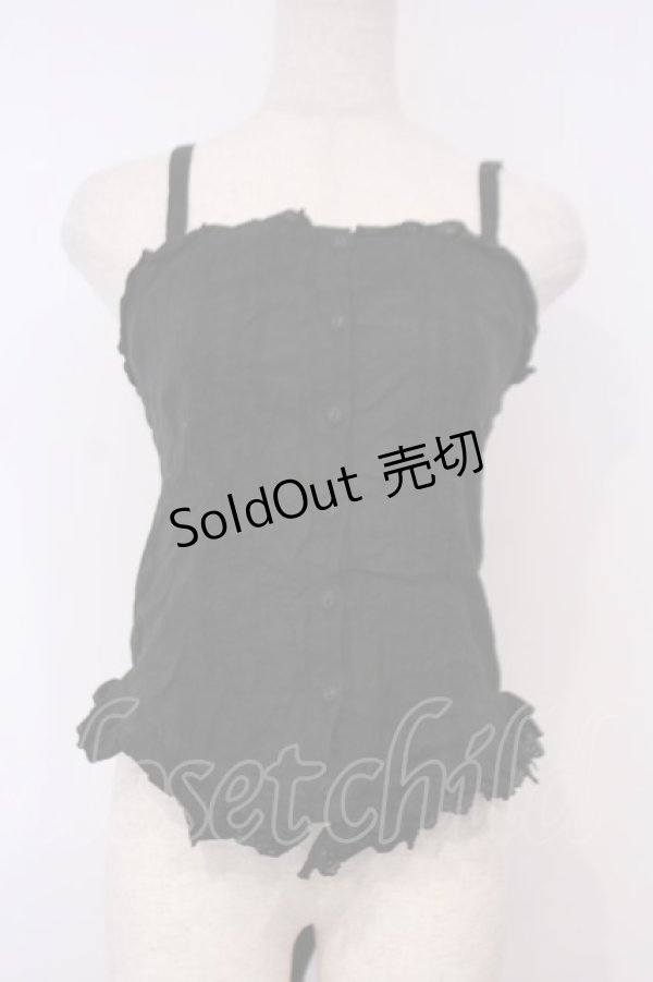 画像1: PEACE NOW / 裾レースタックキャミソール M ブラック O-26-02-03-1043-PU-TO-OW-OS (1)