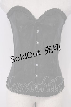 画像: GOTHその他 / ジャガードオーバーバストコルセット L ブラック O-26-02-03-1044-EL-TO-OW-OS