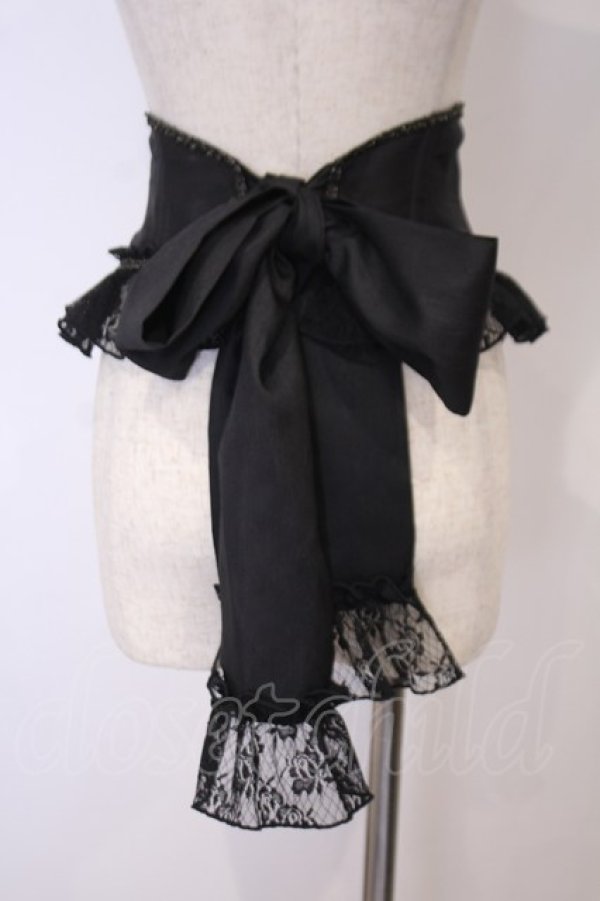 画像2: Enchantlic Enchantilly / ローズレースリボンコルセット  クロ×アカ O-26-02-03-1045-LO-TO-OW-OS (2)