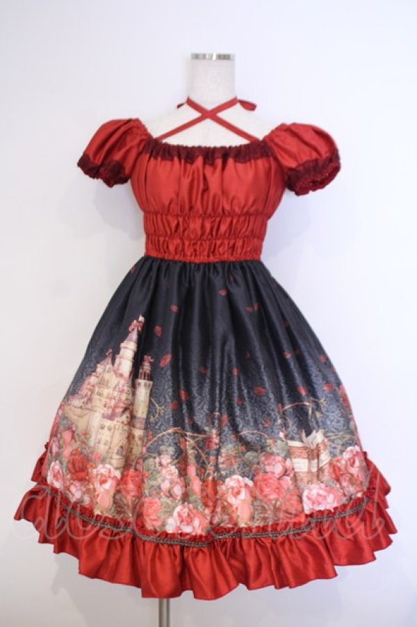 画像1: Enchantlic Enchantilly / いばら姫のワンピース  アカ×クロ O-26-02-03-1046-LO-OP-OW-OS (1)