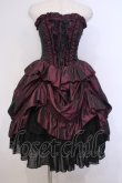 画像1: ATELIER PIERROT / バッスルコルセットワンピース  ワイン O-26-02-03-1047-EL-OP-OW-OS (1)