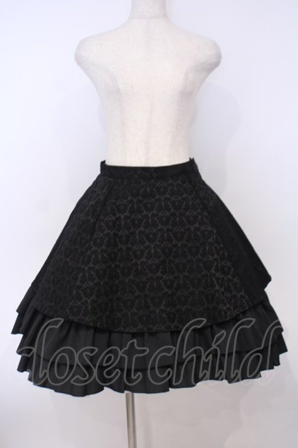 画像1: MIHO MATSUDA / ダマスク柄スカート  ブラック O-26-02-03-1054-GO-SK-OW-OS (1)