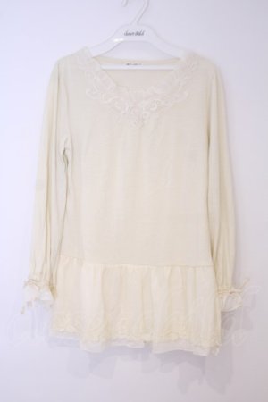 画像: axes femme / レース使いロングインナー M アイボリー O-26-02-03-1007-AX-TO-IG-OS