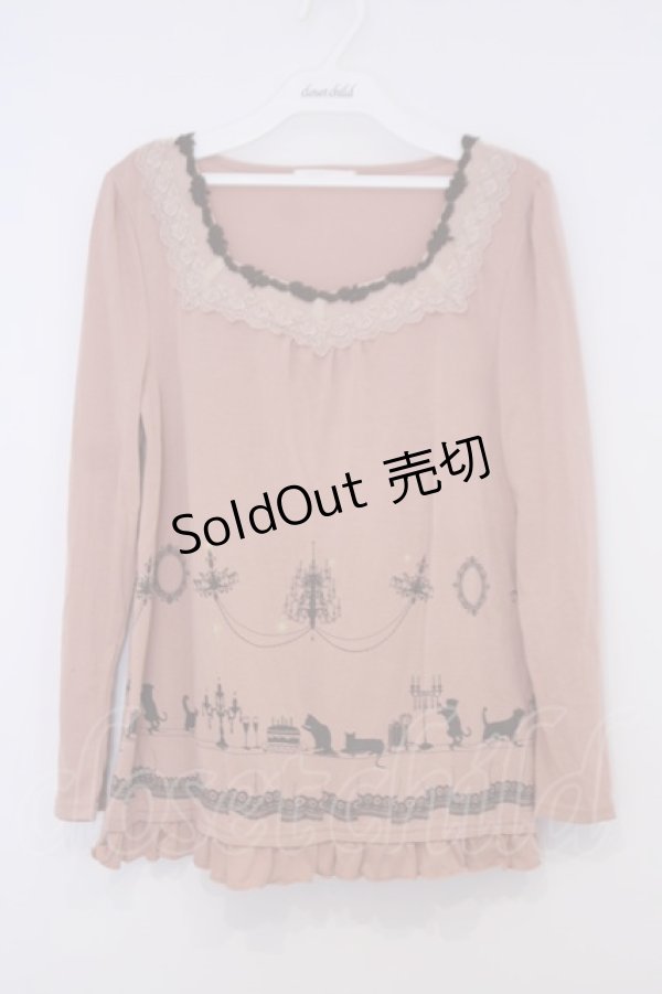 画像1: axes femme / シルエットねこptプルオーバー M オレンジ系 O-26-02-03-1009-AX-TO-IG-OS (1)