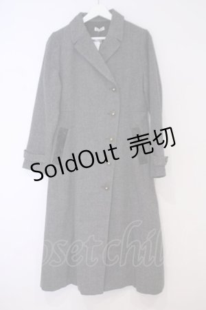 画像: axes femme / 連釦テーラーカラーコート L グレー O-26-02-03-1010-AX-CO-IG-ZTC009