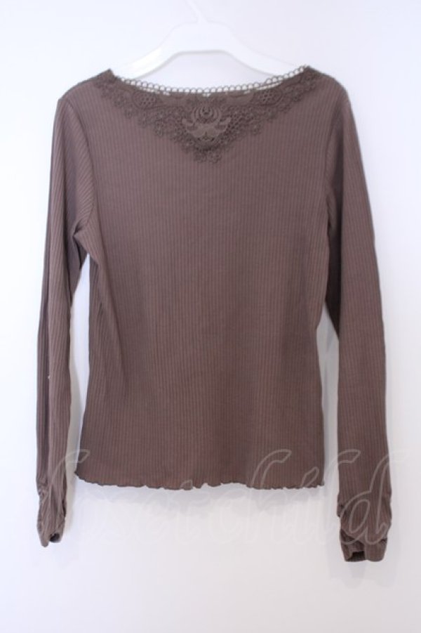 画像3: axes femme / お花モチーフレースインナー M ブラウン O-26-02-03-1001-AX-TO-IG-OS (3)