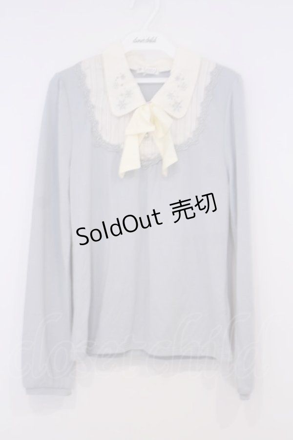 画像1: axes femme / 雪の結晶キラキラプルオーバー M サックス O-26-02-03-1012-AX-TO-IG-OS (1)