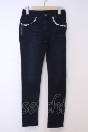 画像: axes femme / 薔薇チャーム付デニムパギンス M インディゴ O-26-02-03-1016-AX-PA-IG-OS