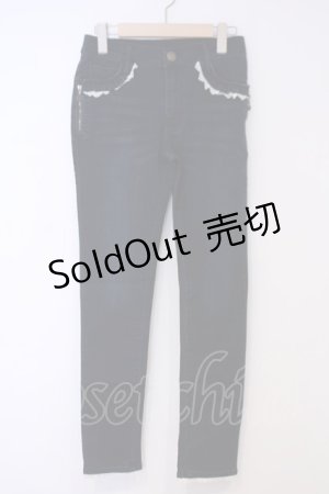 画像: axes femme / 薔薇チャーム付デニムパギンス M インディゴ O-26-02-03-1016-AX-PA-IG-ZT456