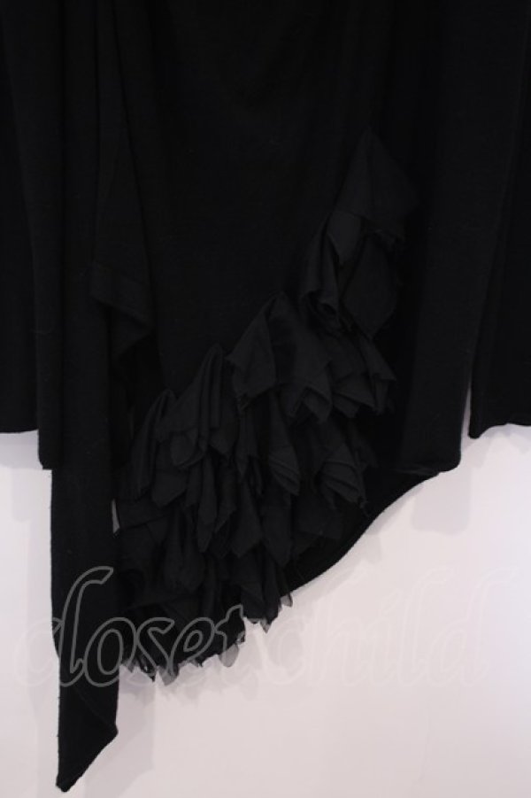 画像2: BPN / 裾フリルニットカーディガン M ブラック O-26-02-03-1022-GO-TO-OW-OS (2)