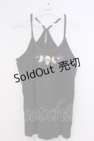 画像: WORLD WIDE LOVE！(Rydia) / スカル刺繍キャミソール 1 ブラック O-26-02-03-1026-PU-TO-OW-OS