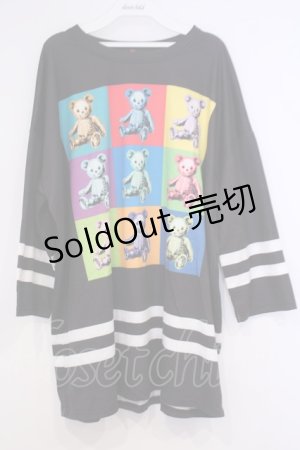 画像: Drug Honey / カラフルスケルトンテディプルオーバー  ブラック O-26-02-03-1027-PU-TO-OW-OS