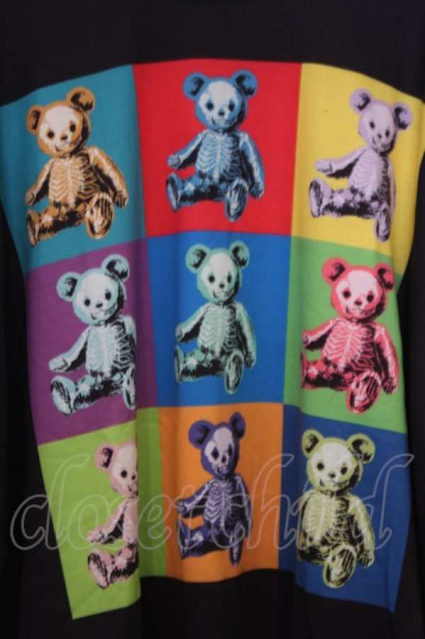 画像2: Drug Honey / カラフルスケルトンテディプルオーバー  ブラック O-26-02-03-1027-PU-TO-OW-OS (2)