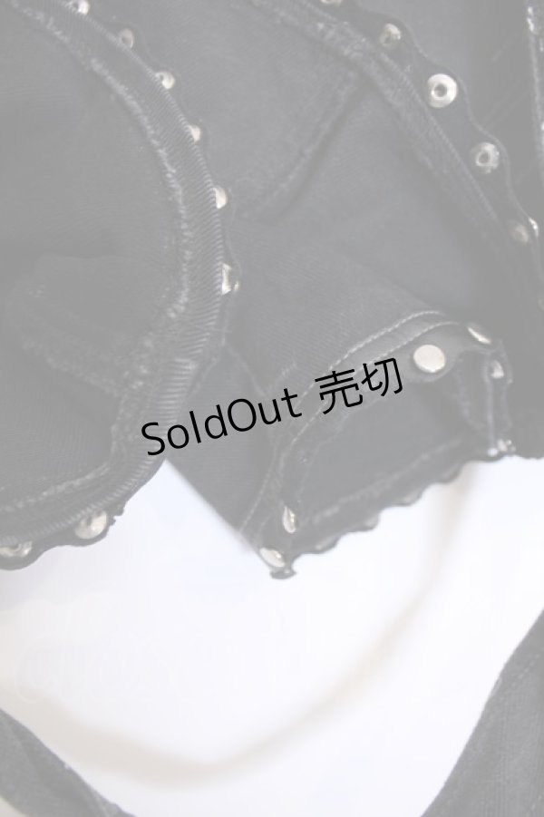 画像2: ALGONQUINS / ストラップ付きショートパンツ F ブラック O-26-02-03-1028-AL-SK-OW-OS (2)