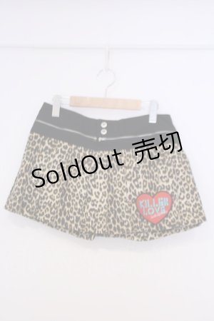 画像: HELL CAT PUNKS / レオパードスカート付きショートパンツ M ブラウン×ブラック O-26-02-03-1030-PU-PA-OW-OS