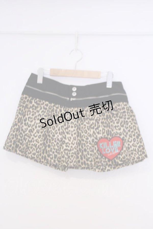 画像1: HELL CAT PUNKS / レオパードスカート付きショートパンツ M ブラウン×ブラック O-26-02-03-1030-PU-PA-OW-OS (1)