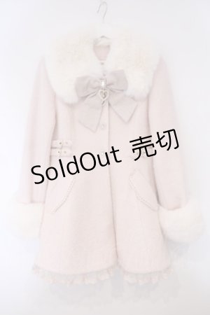 画像: LIZ LISA / ビジューリボンミニ丈Aラインコート  ピンク O-26-02-03-060-LO-CO-IG-OS