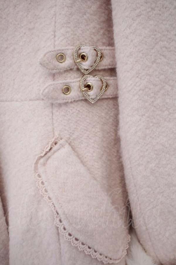 画像3: LIZ LISA / ビジューリボンミニ丈Aラインコート  ピンク O-26-02-03-060-LO-CO-IG-OS (3)