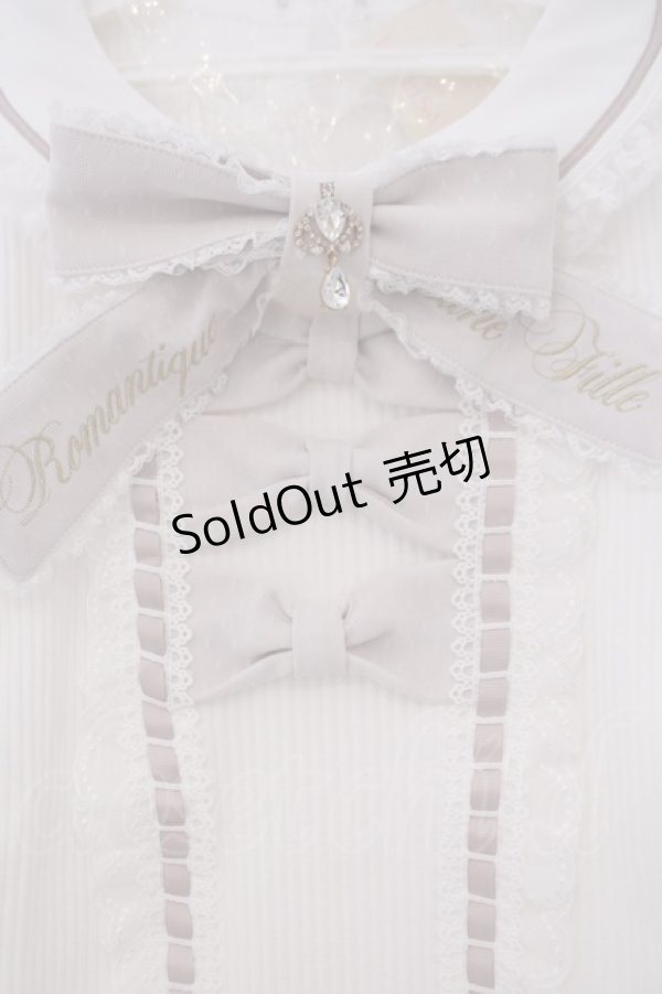 画像2: LIZ LISA / ティアラリボンリブカットブラウス  シロ×ピンク O-26-02-03-062-LO-BL-IG-OS (2)